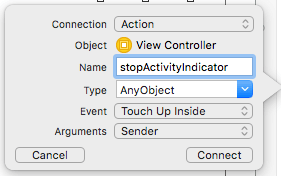 IBAction for StopLoading Button