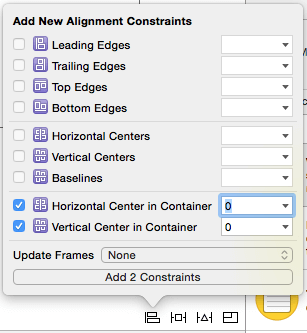 add contraints in the uisegmented control