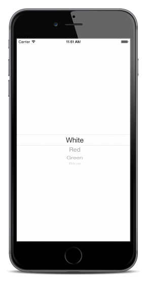 iOS UIPickerView Example outpt