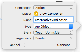 IBAction for StartLoading Button