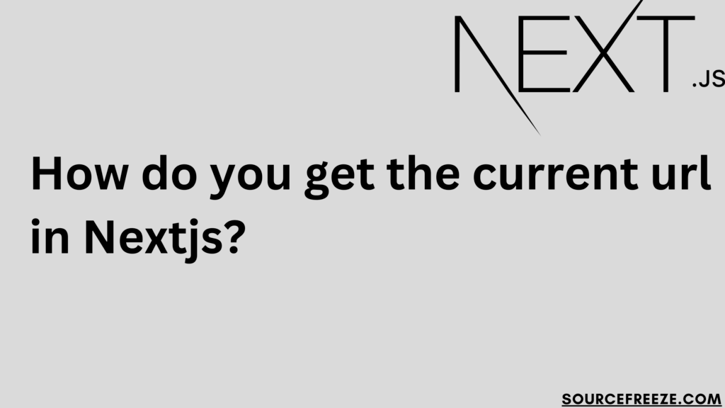 How do you get the current url in Nextjs?